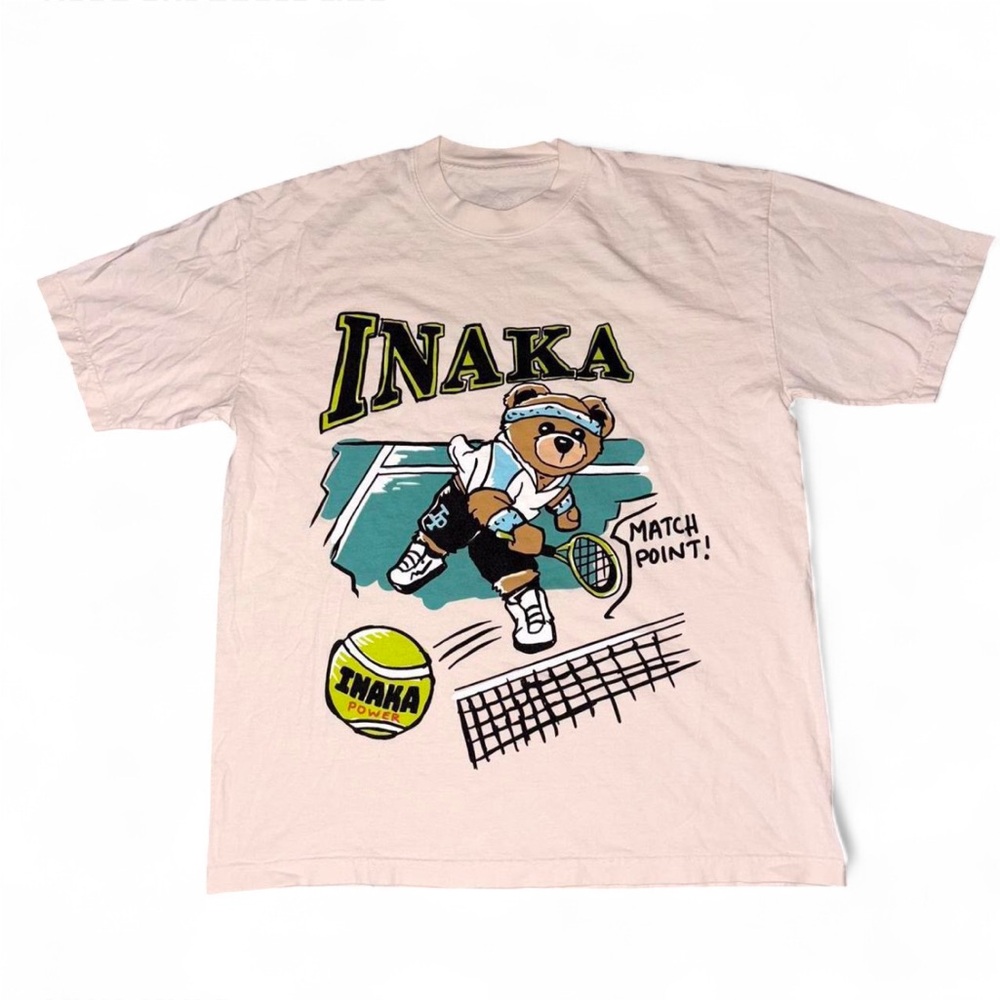 Inaka Power Cream Tennis Teddy Bear T-Shirt